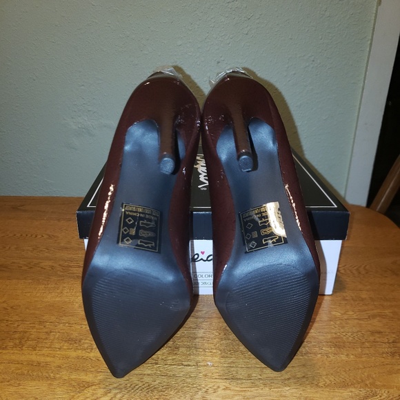 Burgundy booties PU LEATHER - Picture 8 of 8